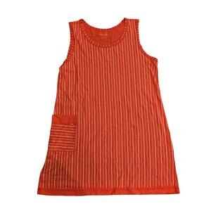 Escape habitat clothing womens large apron dress red coral pocket